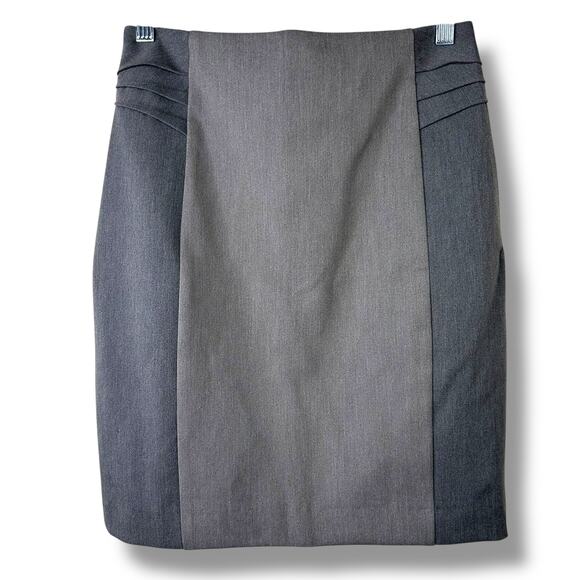 Express NWT Grey Toned High Waist Studio Stretch Business Pencil Skirt Size 4 - Picture 1 of 7